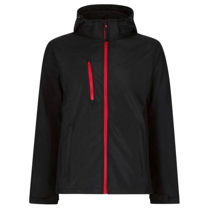 Regatta Venturer férfi softshell dzseki, Black/Classic Red - Black/Classic Red...<br><small>GO-RETRA701BL/CRE-1</small>