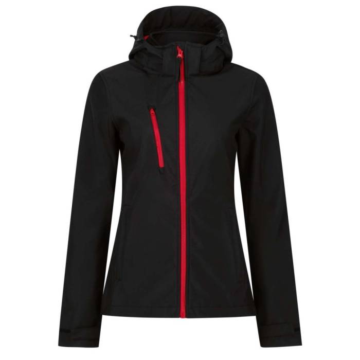 Regatta Venturer női softshell dzseki, Black/Classic Red,  - Black/Classic Red...<br><small>GO-RETRA702BL/CRE-20</small>