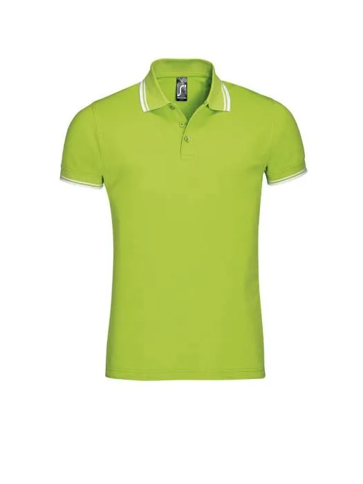 Sols Pasadena férfi piképóló, Lime/White, L