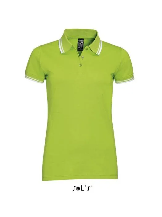 Sols Pasadena női piképóló, Lime/White, M - Lime/White<br><small>GO-SO00578LI/WH-2</small>