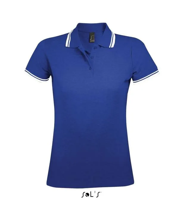 Sols Pasadena női piképóló, Royal Blue/White, XL