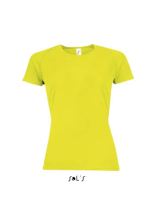 Sols Sporty raglánujjas női póló, Neon Yellow, XS - Neon Yellow<br><small>GO-SO01159NEY-0</small>