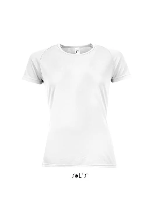 Sols Sporty raglánujjas női póló, White, XS