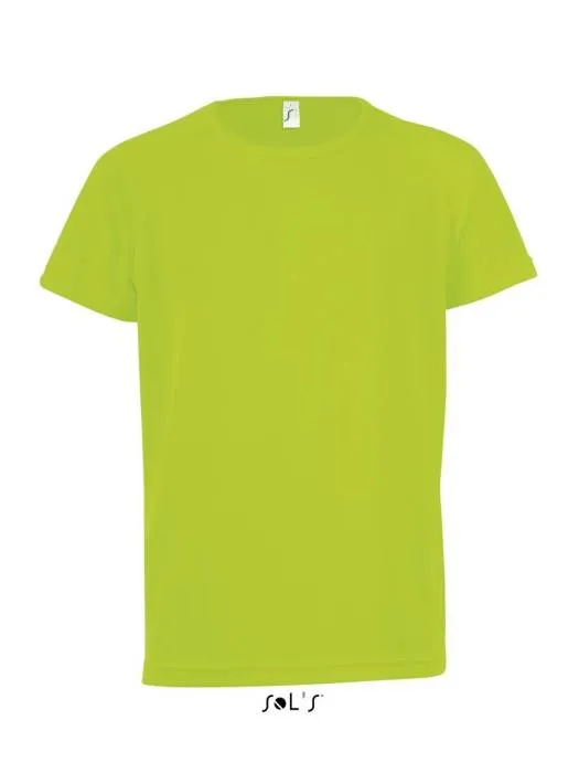 Sols raglánujjú gyerek sportpóló, Neon Green, 10A - Neon Green<br><small>GO-SO01166NEG-10A</small>