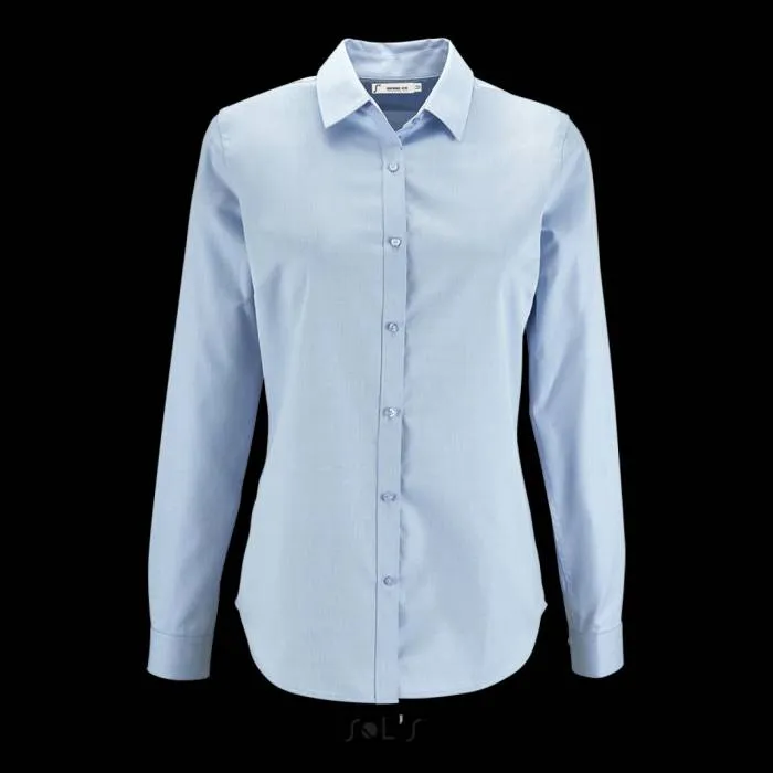 Sols Brody hosszúujjú női blúz, Sky Blue, 2XL