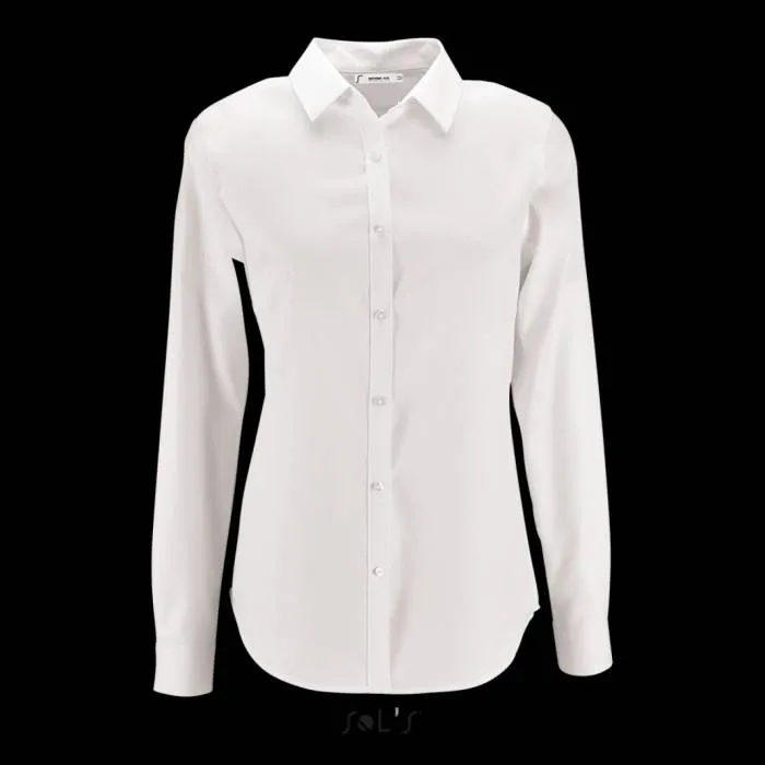 Sols Brody hosszúujjú női blúz, White, L
