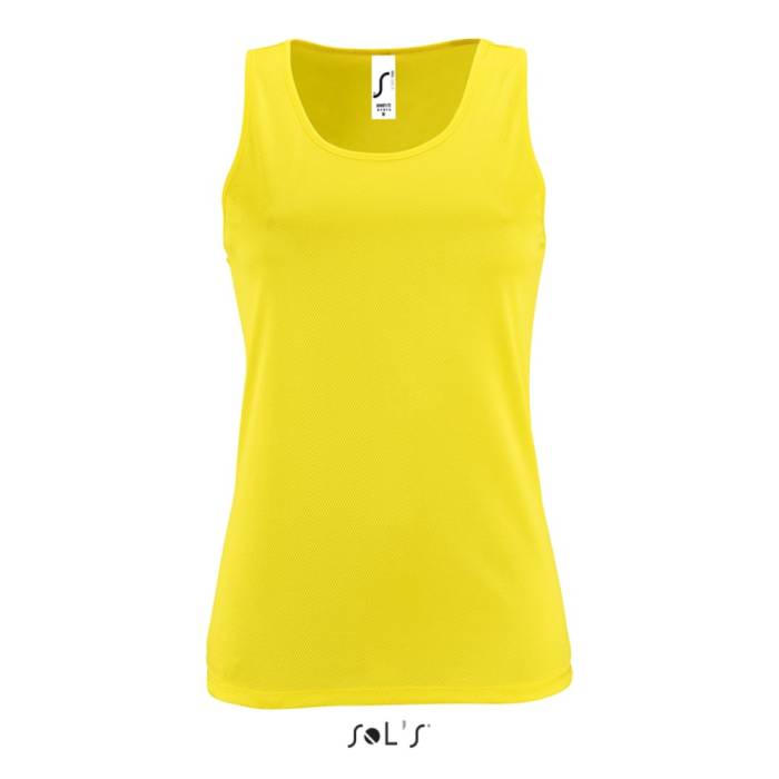 Sols műszálas női sporttrikó, Neon Yellow, XL - Neon Yellow<br><small>GO-SO02117NEY-4</small>