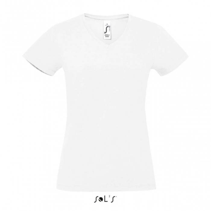 Sol's Imperial V-nyakú női póló, White, XL