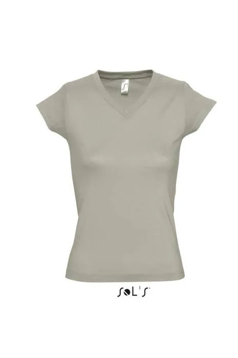 Sols Moon V-nyakú női póló, Khaki, XL - Khaki<br><small>GO-SO11388KH-4</small>