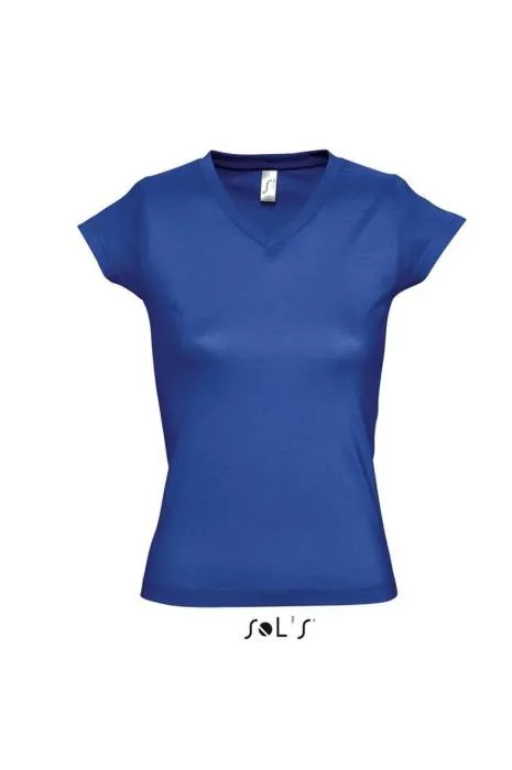 Sols Moon V-nyakú női póló, Royal Blue, M