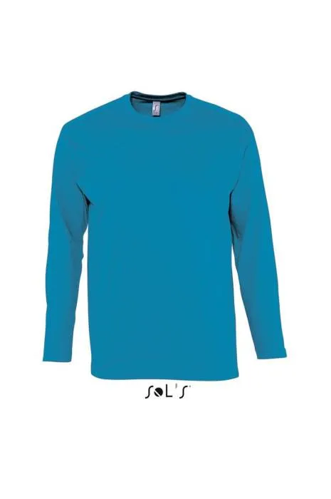 Sols Monarch hosszúujjú férfi póló, Aqua, 3XL - Aqua<br><small>GO-SO11420AQ-6</small>