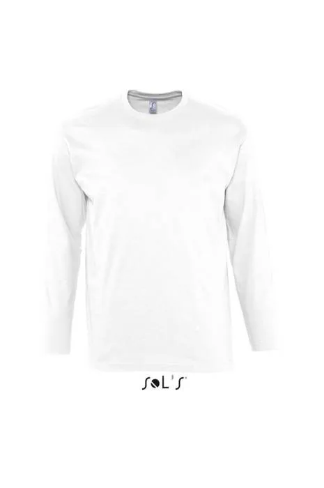Sols Monarch hosszúujjú férfi póló, White, 2XL - White<br><small>GO-SO11420WH-5</small>