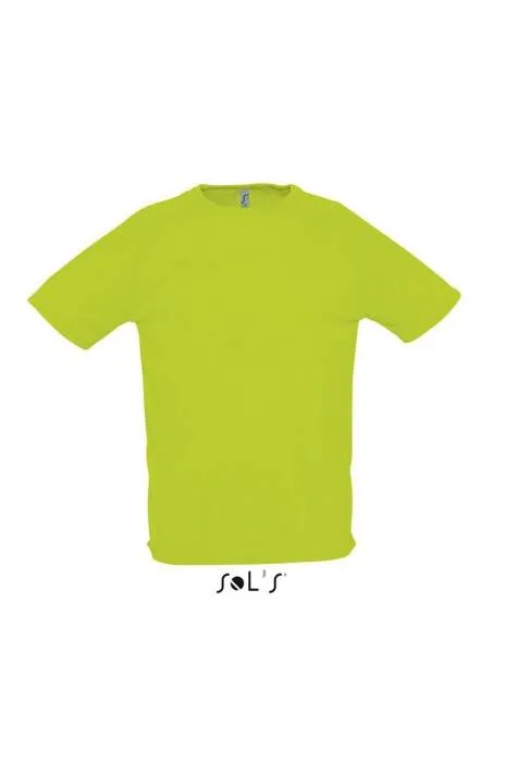 Sols Sporty raglánujjú póló, Neon Green, S