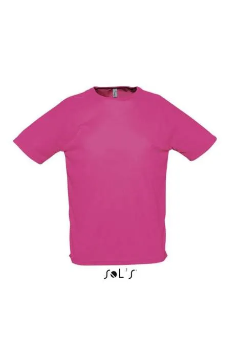 Sols Sporty raglánujjú póló, Neon Pink 2, XS