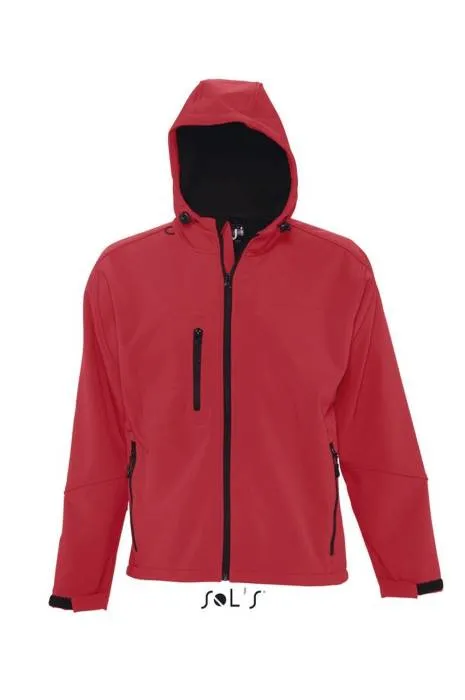 Sols Replay férfi kapucnis softshell dzseki, Pepper Red, M...