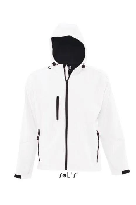 Sols Replay férfi kapucnis softshell dzseki, White, L