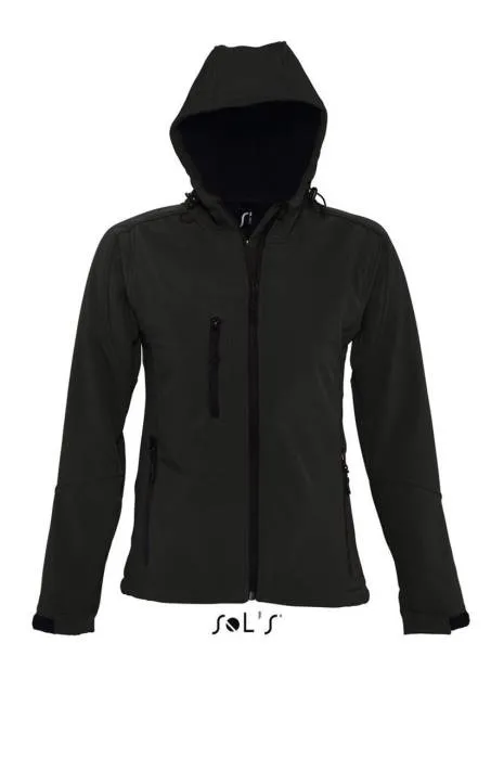 Sols Replay női kapucnis softshell dzseki, Black, S