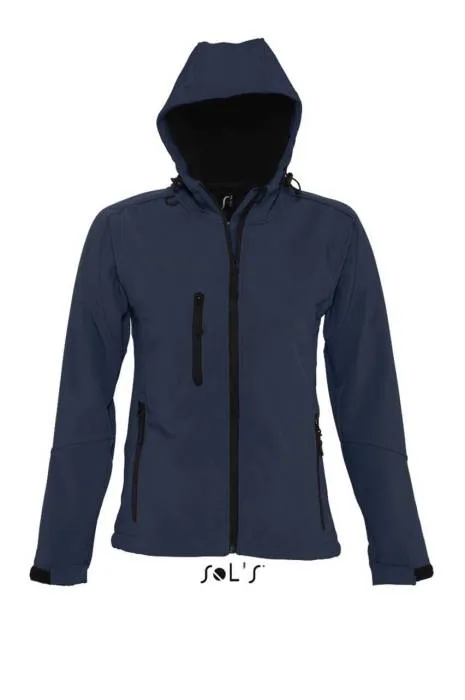 Sols Replay női kapucnis softshell dzseki, French Navy, S - French Navy<br><small>GO-SO46802FN-1</small>