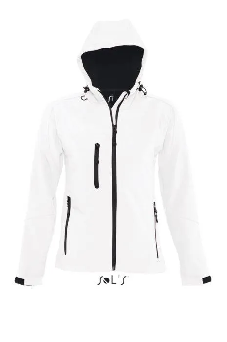 Sols Replay női kapucnis softshell dzseki, White, M