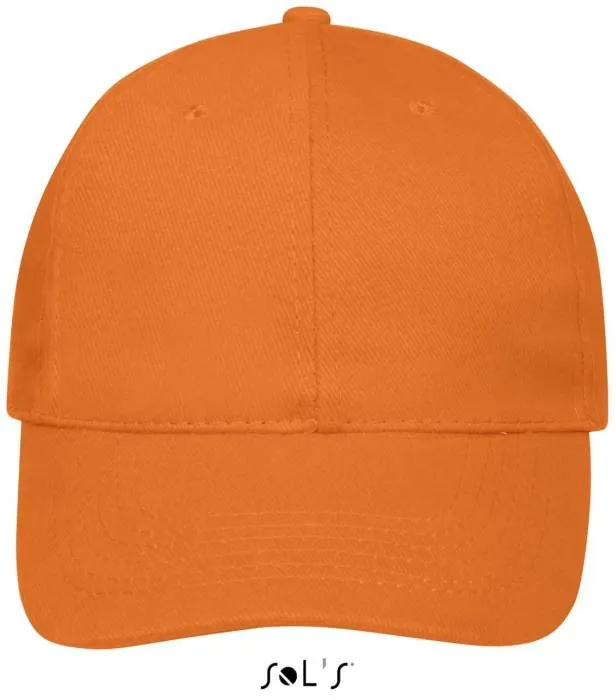 Sols Buffalo 6 paneles baseballsapka, Orange, U - Orange<br><small>GO-SO88100OR-U</small>