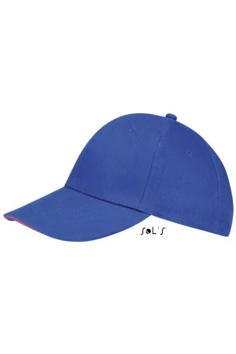 Sols Buffalo 6 paneles baseballsapka, Royal Blue/Neon Cora - Royal Blue/Neon Cora...<br><small>GO-SO88100RO/NEC-U</small>