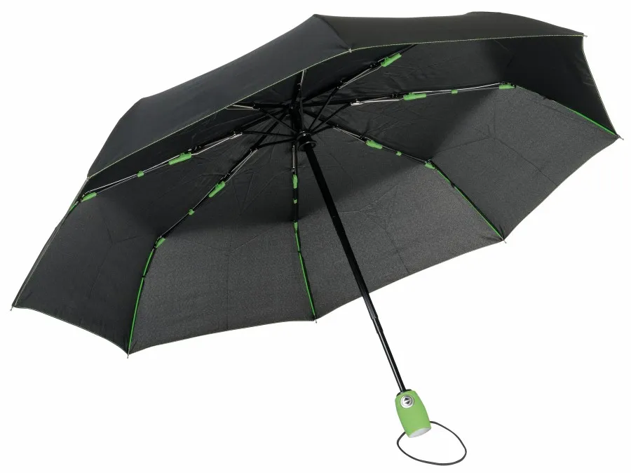 STREETLIFE automata viharálló összecsukható esernyő - fekete, világoszöld<br><small>IN-56-0101254</small>