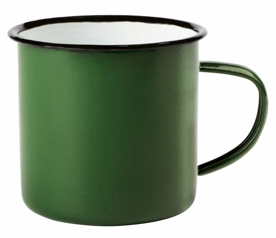 RETRO CUP zománcozott bögre - fehér, zöld<br><small>IN-56-0304424</small>