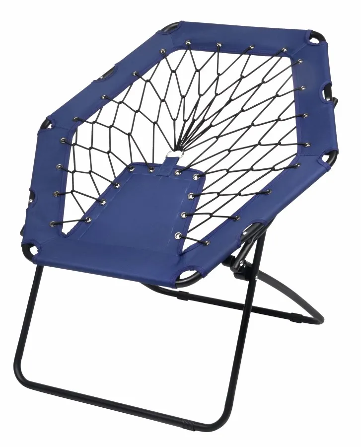 CHILL OUT hordozható szék gumikötelekkel - fekete, kék<br><small>IN-56-0603518</small>