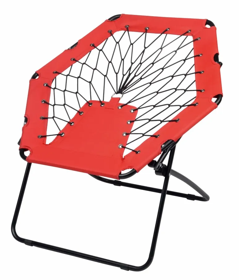 CHILL OUT hordozható szék gumikötelekkel - fekete, vörös<br><small>IN-56-0603519</small>
