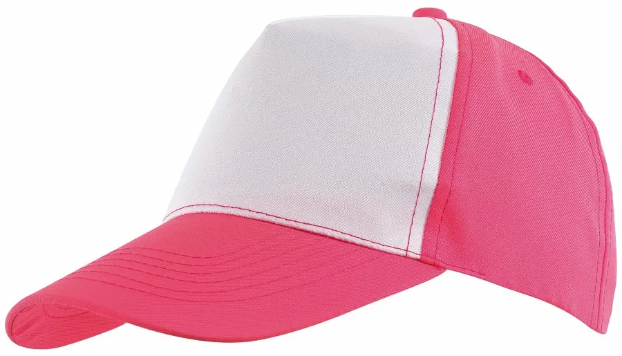 SHINY 5 paneles baseball sapka - fehér, pink<br><small>IN-56-0701803</small>