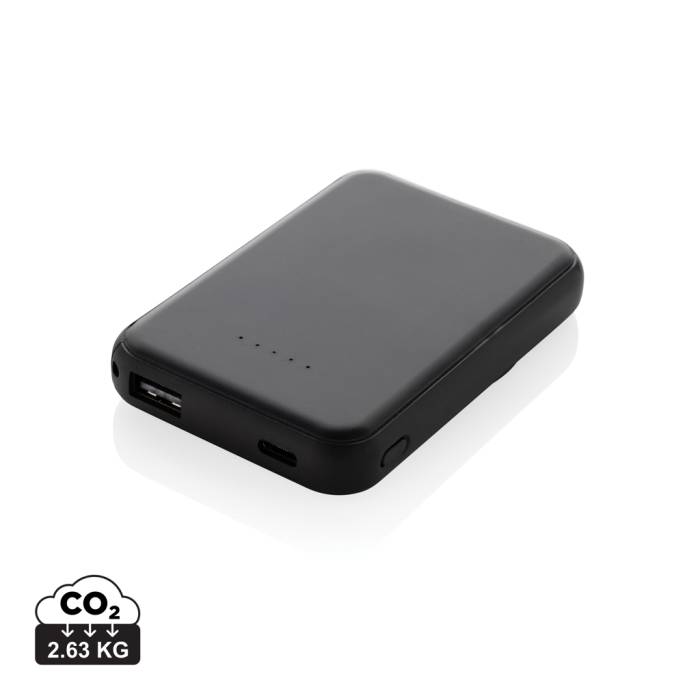 Stellar RCS újrah. műanyag 5000 mAh 5W mágneses powerbank - fekete...<br><small>XI-P322.5901</small>