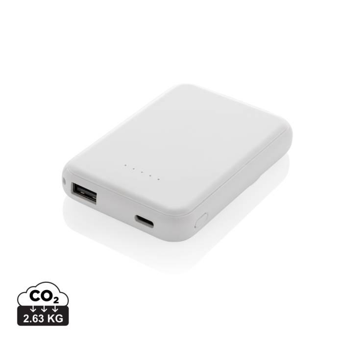 Stellar RCS újrah. műanyag 5000 mAh 5W mágneses powerbank - fehér...<br><small>XI-P322.5903</small>