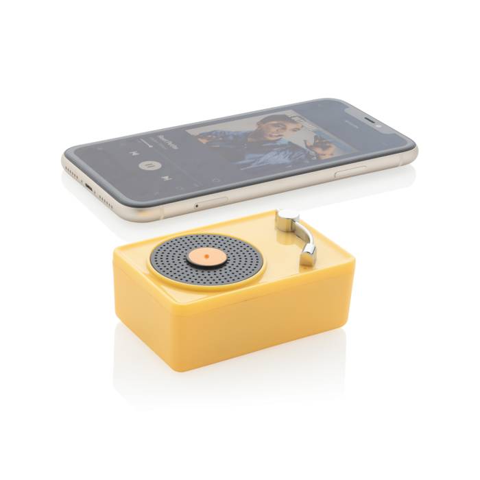 Mini vintage 3W-os vezeték nélküli hangszóró - sárga<br><small>XI-P329.336</small>