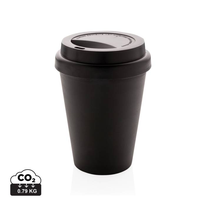 Többször használatos, duplafalú kávésbögre 300 ml - fekete<br><small>XI-P432.691</small>