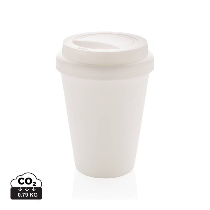 Többször használatos, duplafalú kávésbögre 300 ml - fehér<br><small>XI-P432.693</small>