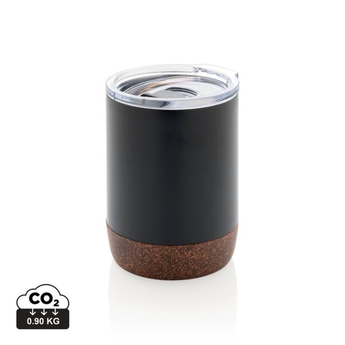 RCS újrahasznosított acél parafa kicsi vákuumos kávésbögre - fekete...<br><small>XI-P435.051</small>