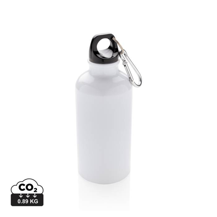 Alumínium többször használatos sport palack karabínerrel - fehér...<br><small>XI-P436.163</small>
