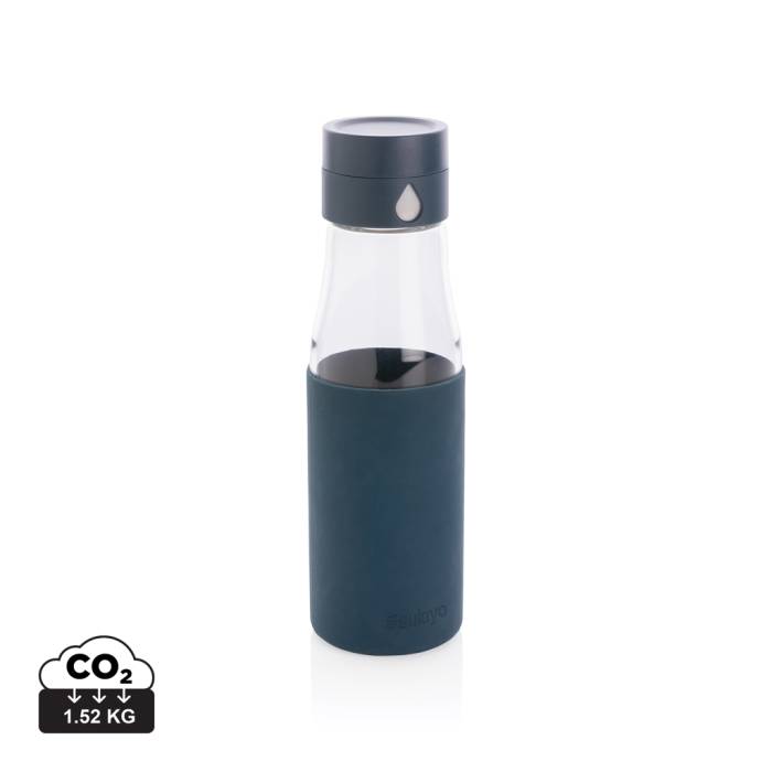 Ukiyo folyadékbevitel-követő üveg palack tokkal - kék<br><small>XI-P436.725</small>