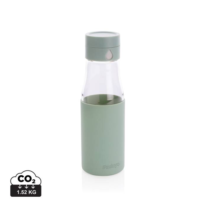 Ukiyo folyadékbevitel-követő üveg palack tokkal - zöld<br><small>XI-P436.727</small>