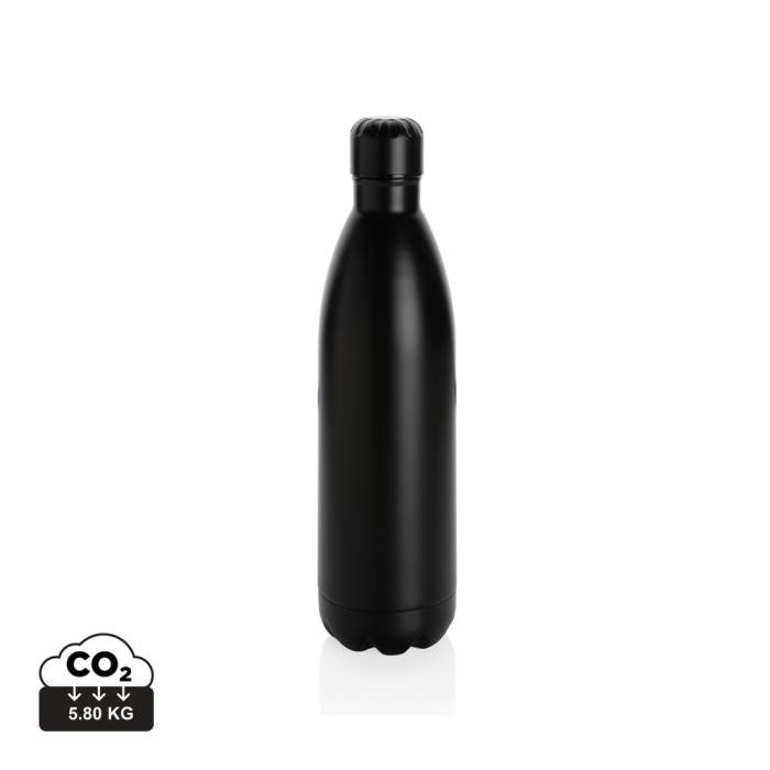 Szolid színű vákuum palack rozsdamentes acélból 1 liter - fekete...<br><small>XI-P436.911</small>