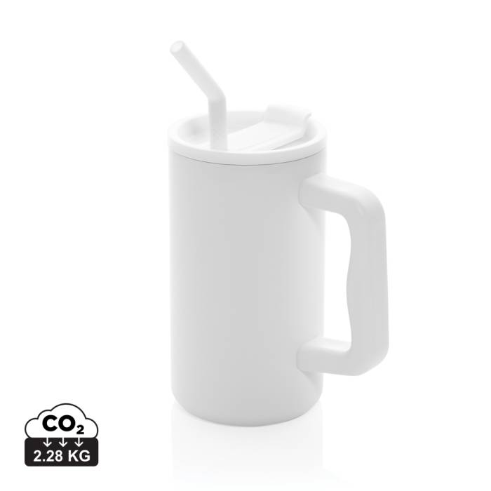 Cube RCS újrahasznosított acél irodai bögre, 800 ml - fehér<br><small>XI-P437.3103</small>