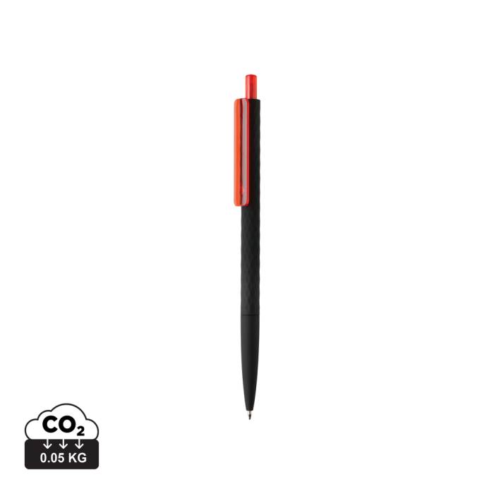 X3 puha tapintású, fekete felületű toll - piros<br><small>XI-P610.974</small>