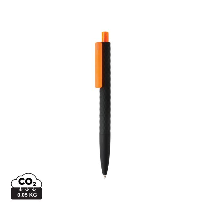 X3 puha tapintású, fekete felületű toll - narancs<br><small>XI-P610.978</small>