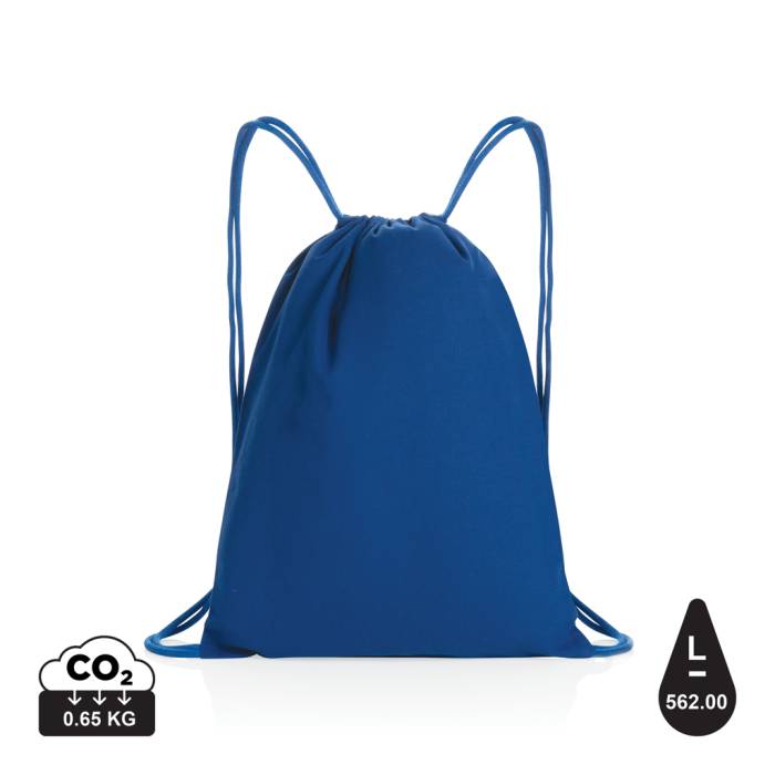 Impact AWARE™ újrahasznosított vászon, zsinóros hátizsák 1 - kék...<br><small>XI-P762.635</small>