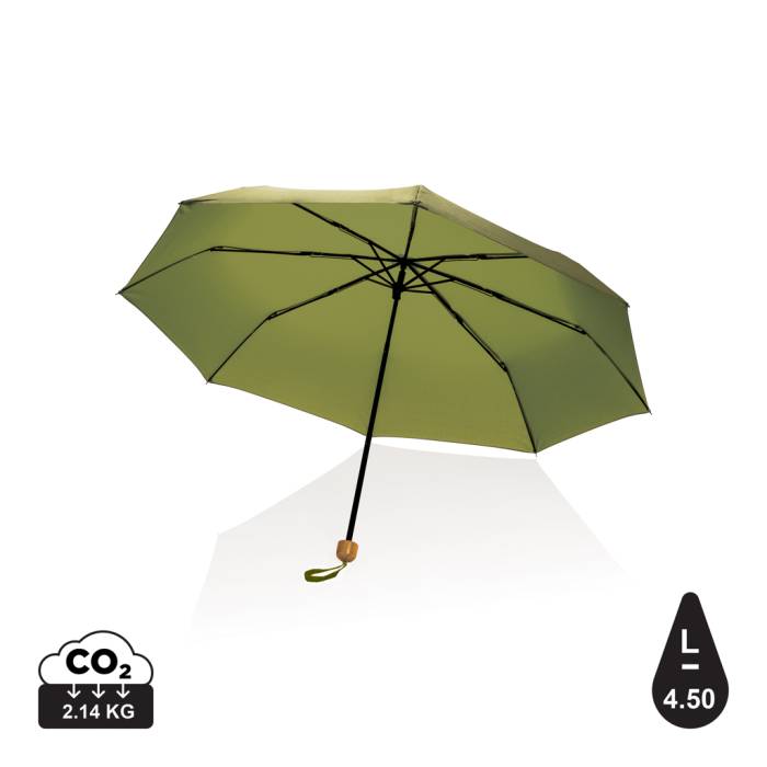 20,5`-es Impact AWARE™ RPET mini bambusz esernyő 190T - zöld<br><small>XI-P850.577</small>