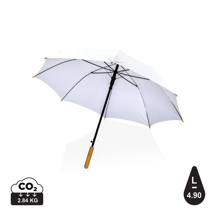 23`-es Impact AWARE™ RPET félautomata bambusz esernyő 190T - fehér...<br><small>XI-P850.653</small>