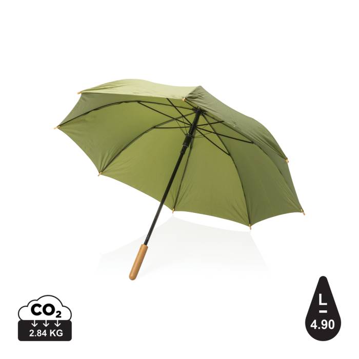 23`-es Impact AWARE™ RPET félautomata bambusz esernyő 190T - zöld...<br><small>XI-P850.657</small>