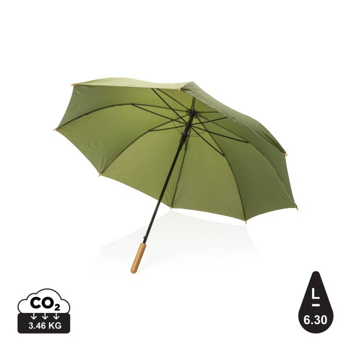 27`-es Impact AWARE™ RPET félautomata bambusz esernyő 190T - zöld...<br><small>XI-P850.667</small>