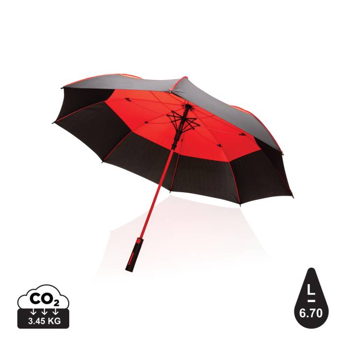 27`-es Impact AWARE™ RPET félautomata viharálló esernyő 19 - piros...<br><small>XI-P850.684</small>