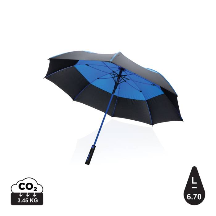 27`-es Impact AWARE™ RPET félautomata viharálló esernyő 19 - kék...<br><small>XI-P850.685</small>